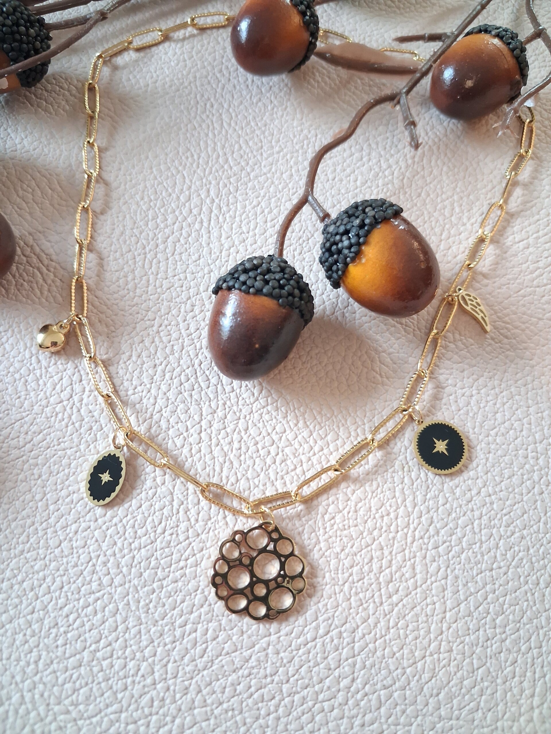 Collier Breloques ACIER