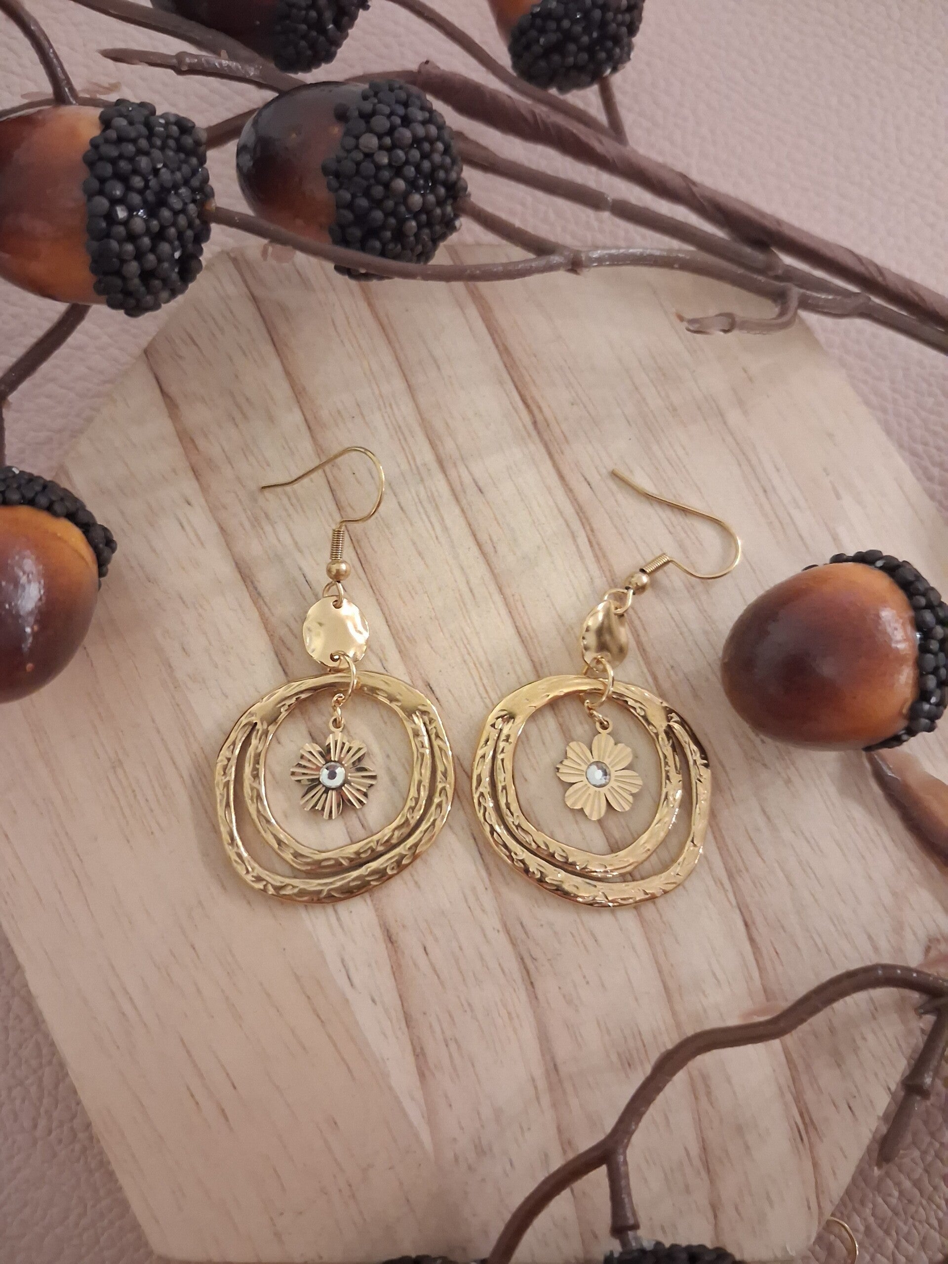 Boucles d’oreilles symétriques - ACIER