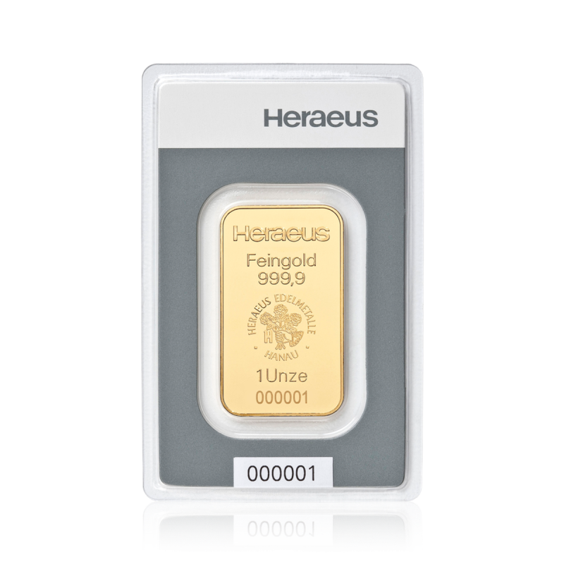 1 oz Goldbarren (geprägt)