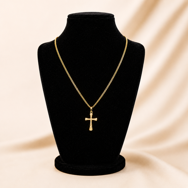 Goldkette mit Kreuzanhänger aus hochwertigem 585 Gold