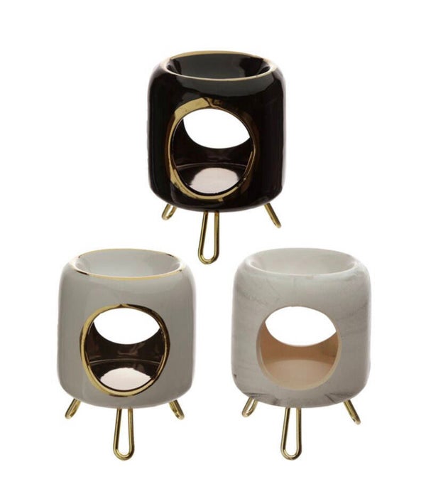 Wax brander op Stand - Marmer, Wit, Zwart