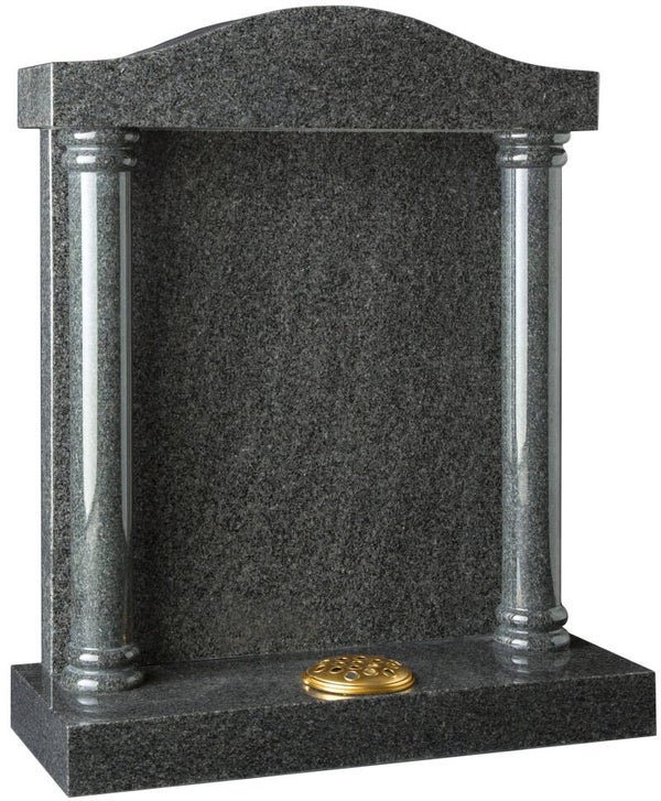 Classic temple headstone