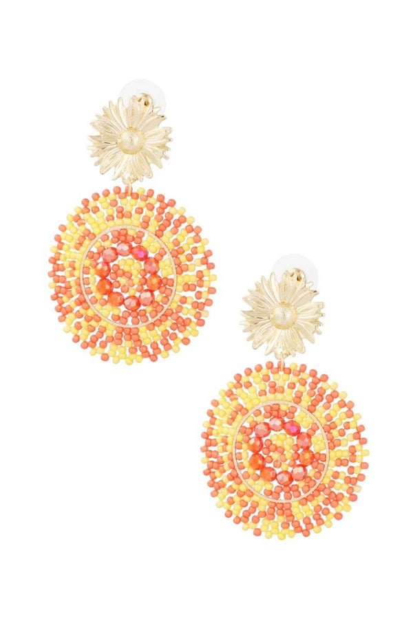 Oorbellen vivid glass beads