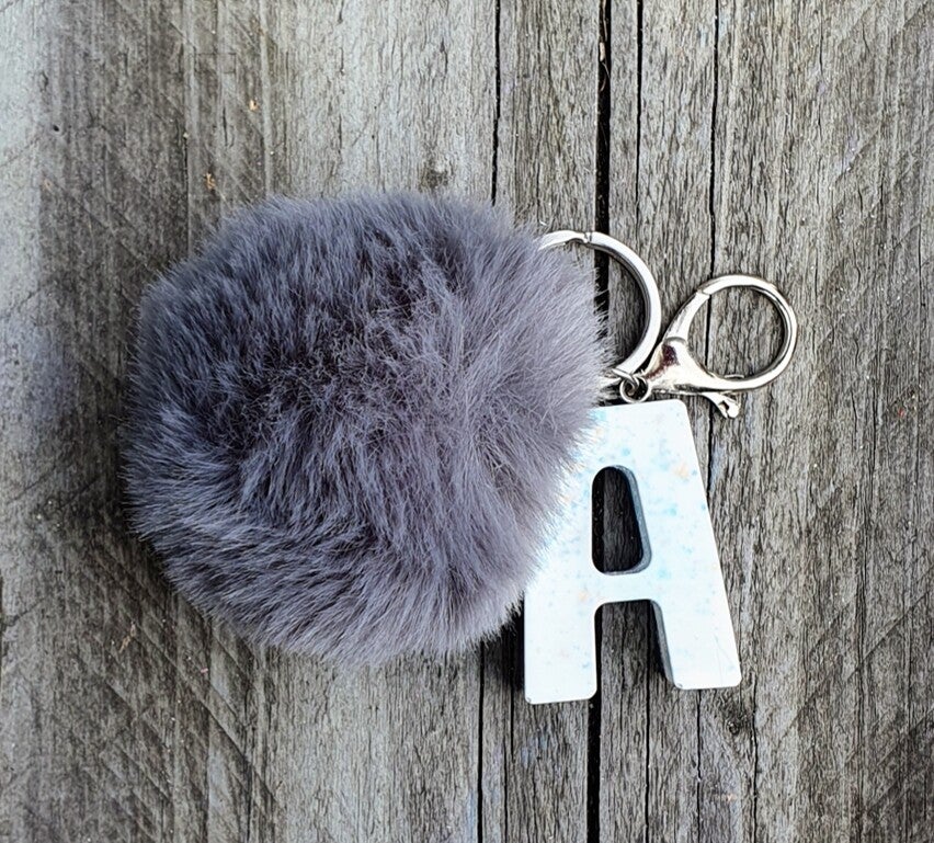 Epoxy sleutelhanger met pompom