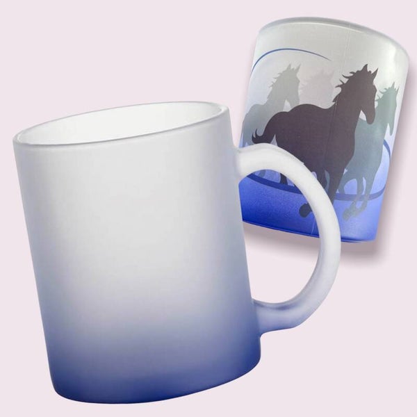 Thee mok frosted blauw