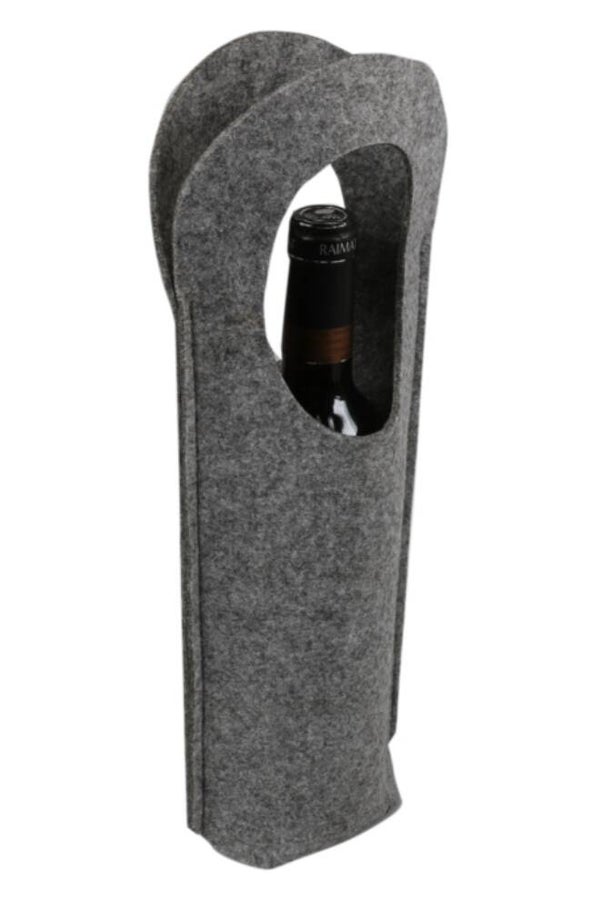 Vilte wijn/drank tas