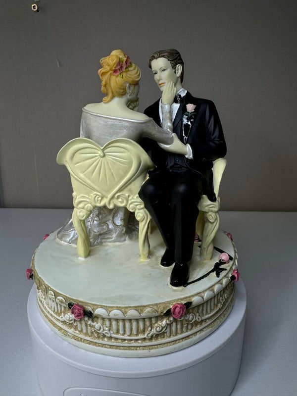 Taart topper romantisch bruidspaar