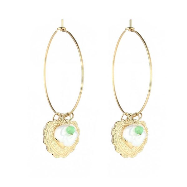 Creool oorbellen met hartje