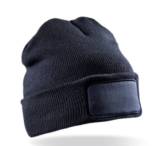 Warme wintermuts met eigen naam of logo