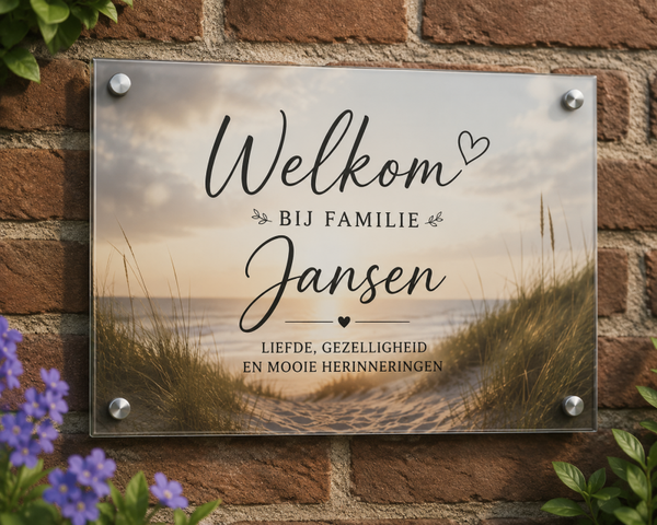 Hangend glazen frame voor binnen en buiten