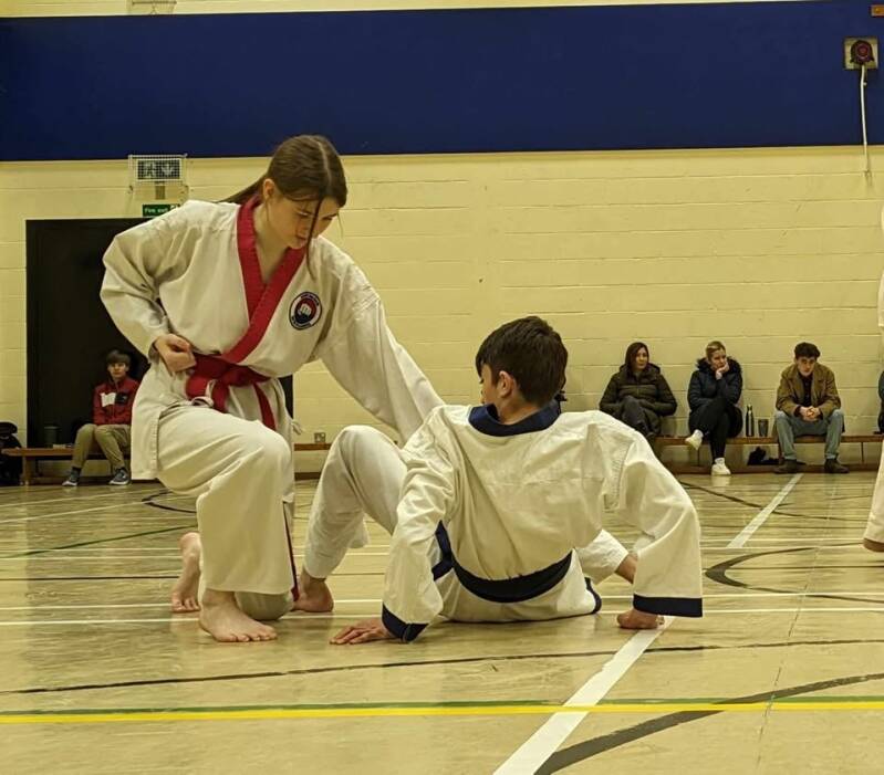 Children and Adults Training Martial Arts