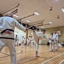 Children and Adults Training Martial Arts
