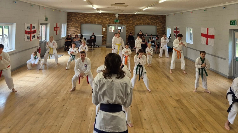 Children and Adults Training Martial Arts