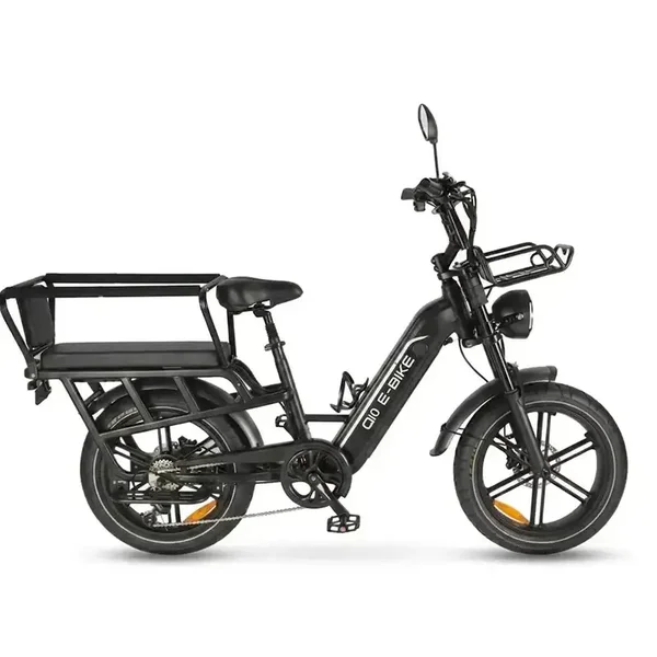 OUXI Q10 - Zwart - Family Fatbike - Citybike - Kinderzitje - Voormandje