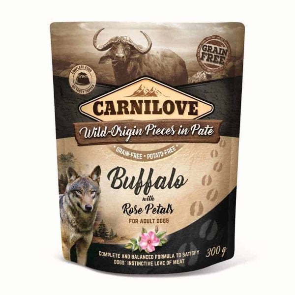Carnilove Pouch – Buffel & rozenbloesem 300 g