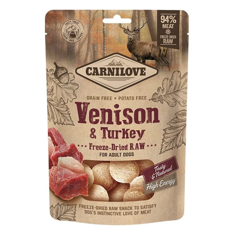 Carnilove Freeze-Dried Hert & Kalkoen 60g