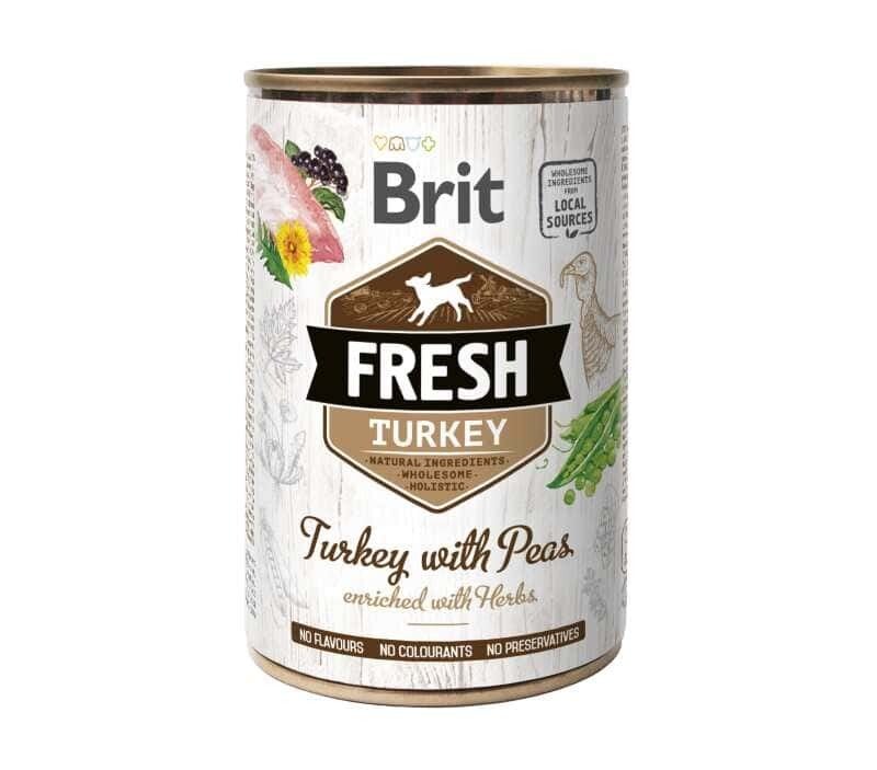 Brit Fresh Can – Kalkoen & erwt 400g