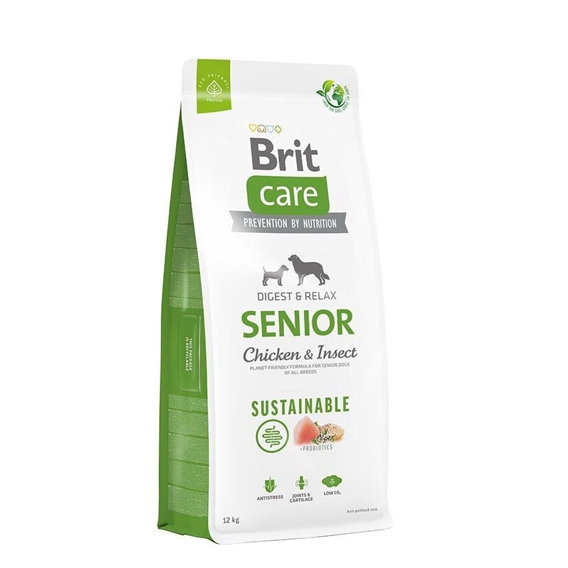 Brit Care Sustainable - SENIOR Kip & Insecten 12kg