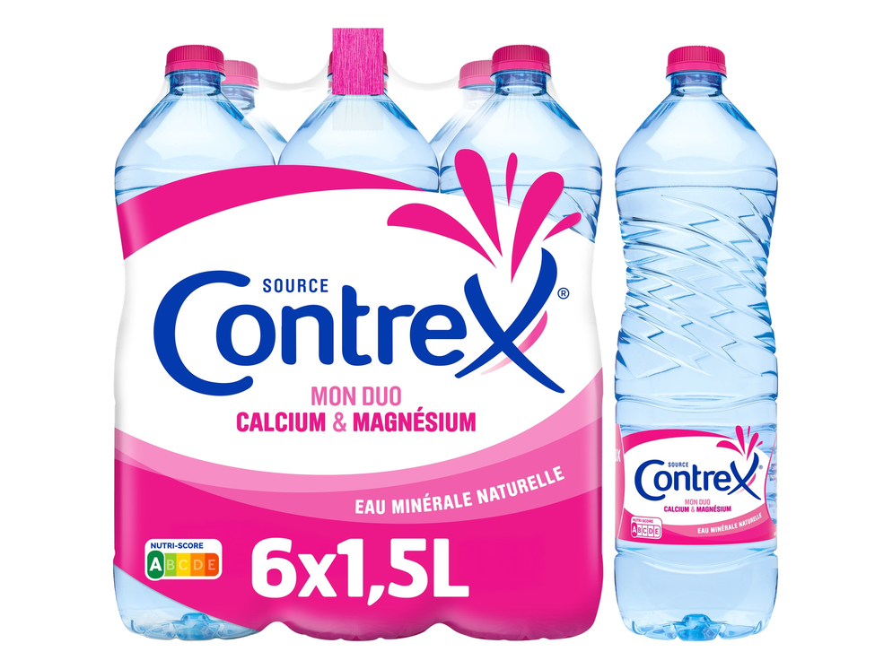Contrex eau plate 3 packs disponibles 6x1.5L / 6x1L / 24x0.5L