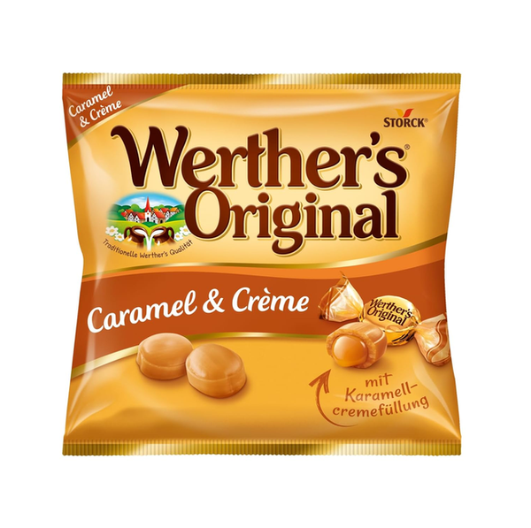 Werther original caramel et crème caramel paquet 225g