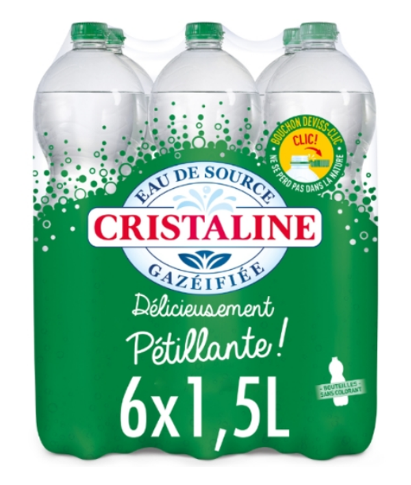 Cristaline eau pétillante pack 6x1.5L