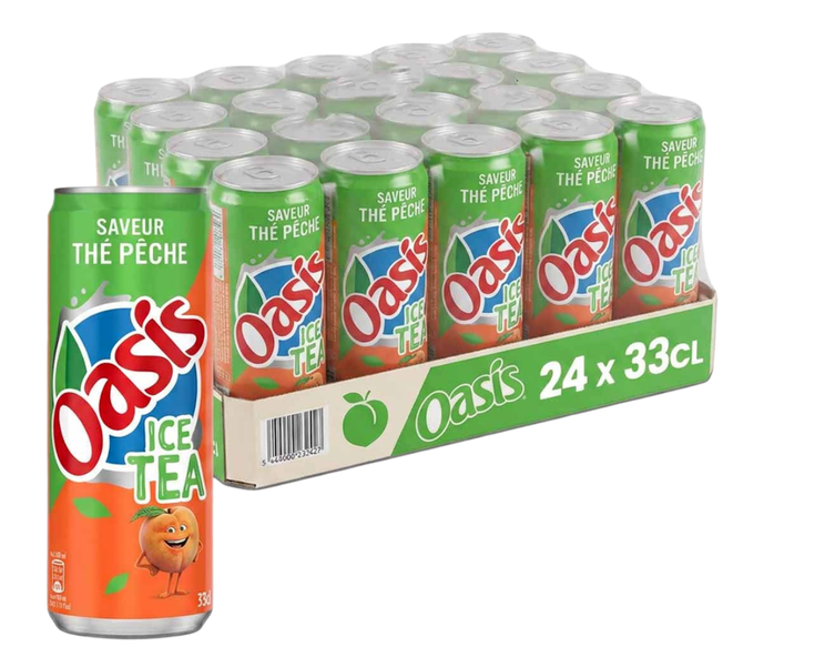 Oasis canettes 24x33cl thé peche