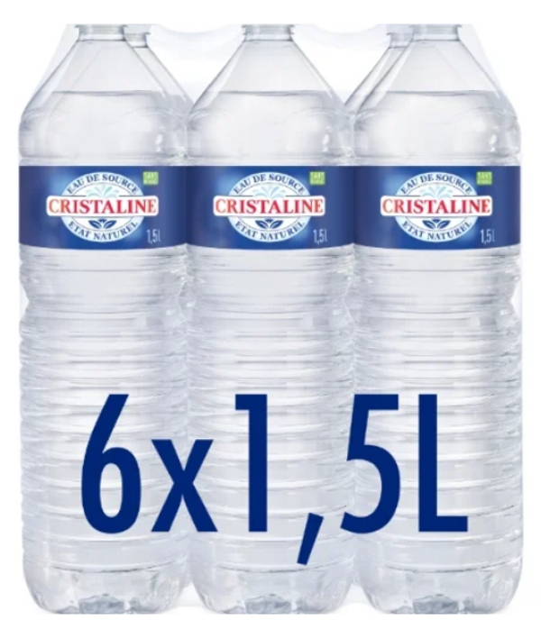 Cristaline eau plate pack 6x1,5L