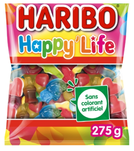 Haribo mixte happy life paquet bonbon 275g