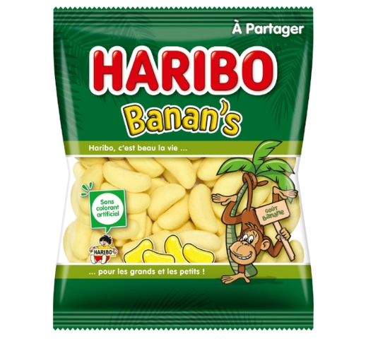 Haribo banane 🍌bonbon acidulé ​300g