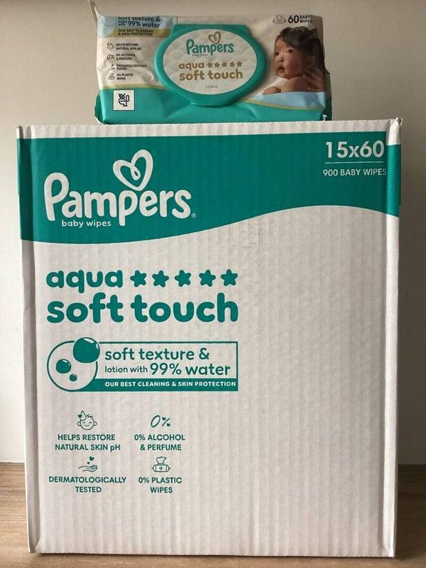 Pampers Aqua soft touch 15x60 lingettes