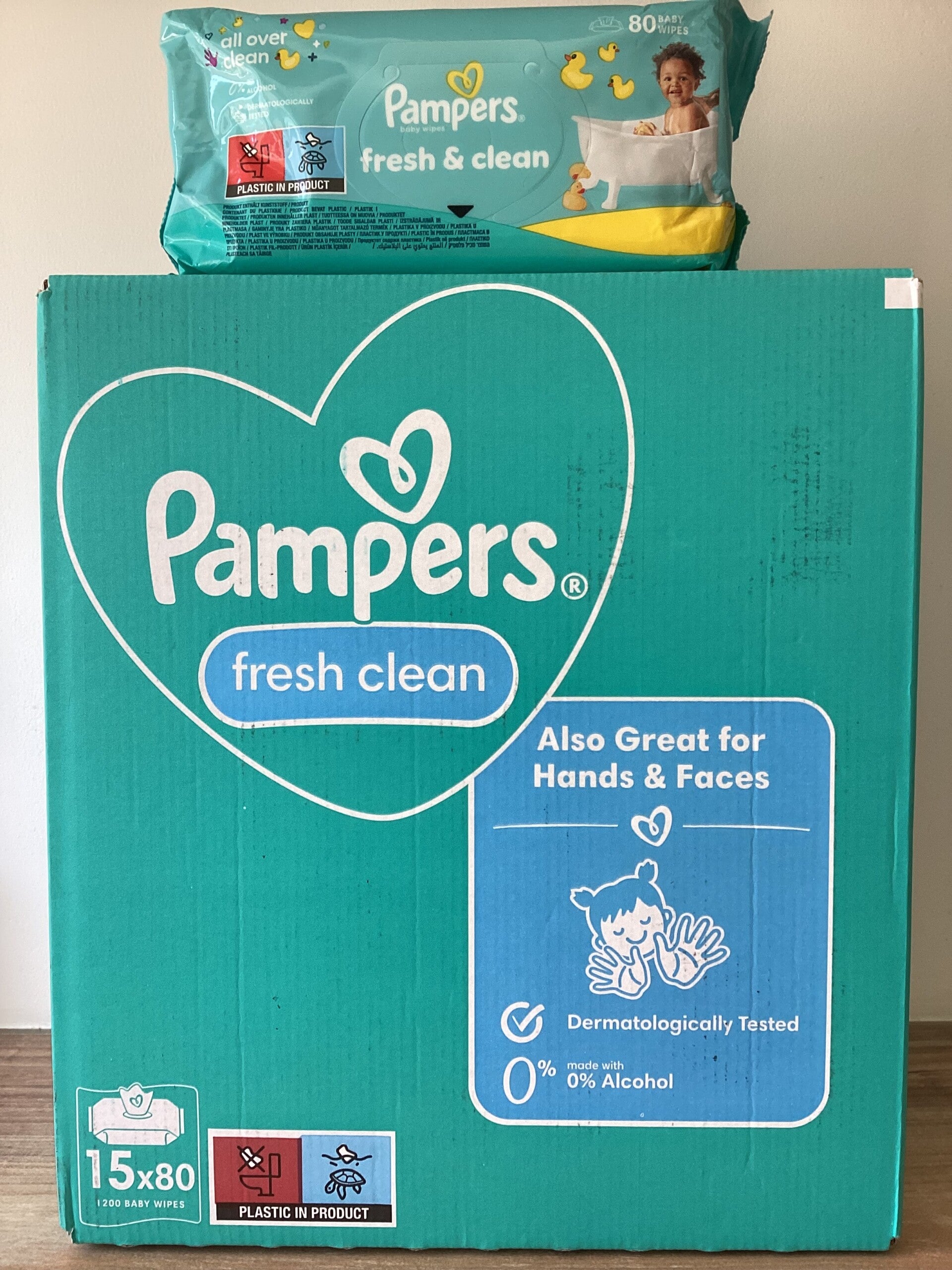 Pampers Fresh Clean 15 x 80 lingettes