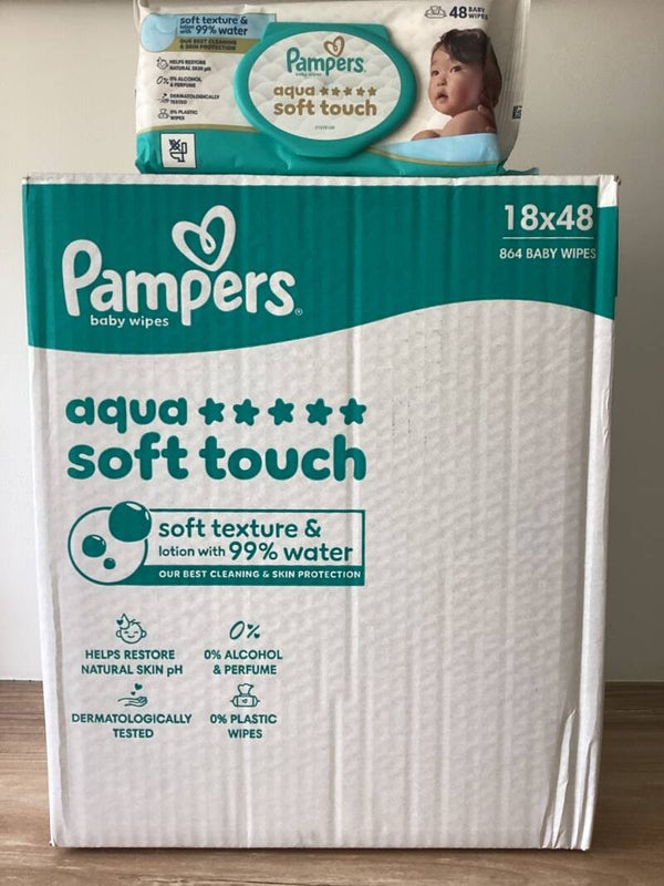 Pampers lingettes Aqua soft touch 18x48 pièces