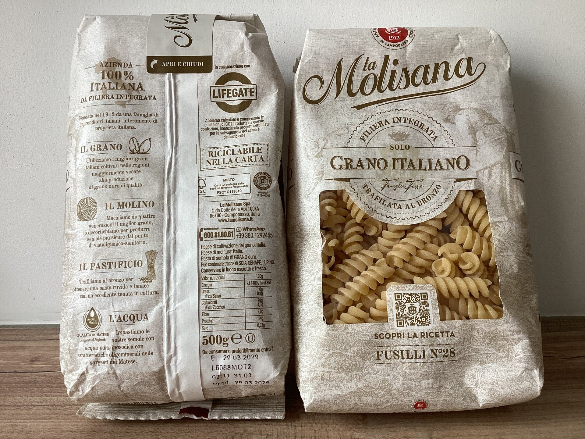 Pâte La Molisana Fusilli 1kg 2x500g