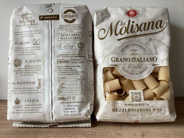 Pâte La Molisana mezzi rigatoni 1kg 2x500g