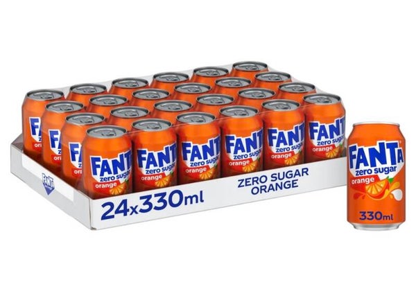 Fanta orange zéro 🍊 pack canettes 24x33cl