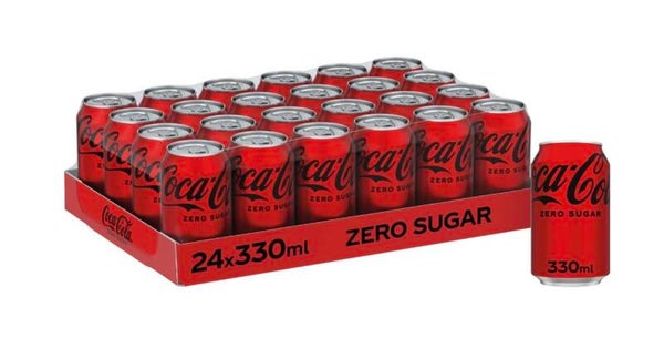Coca zéro sans sucres canettes 24x33cl
