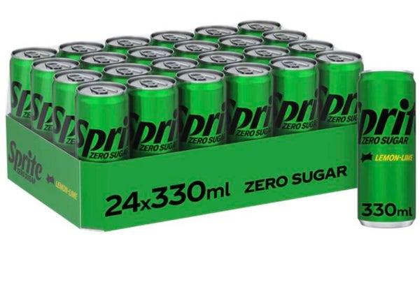 Sprite zéro sans sucres canettes 24x33cl