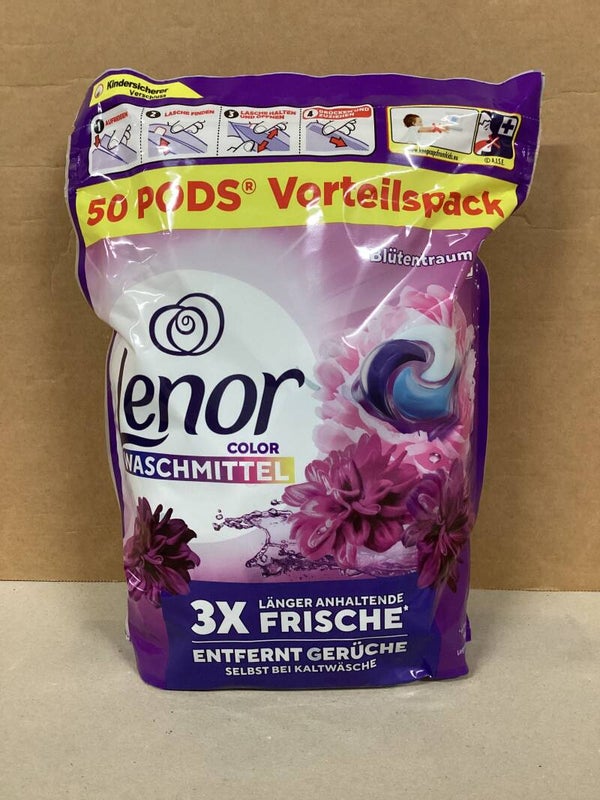 Lenor lessive capsules 50 pods / carton 2x50pods bouquet mystère