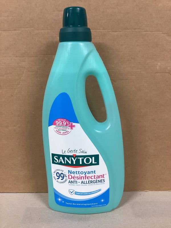 Sanytol nettoyant desinfectant multi surface anti allergene 2 x 1L