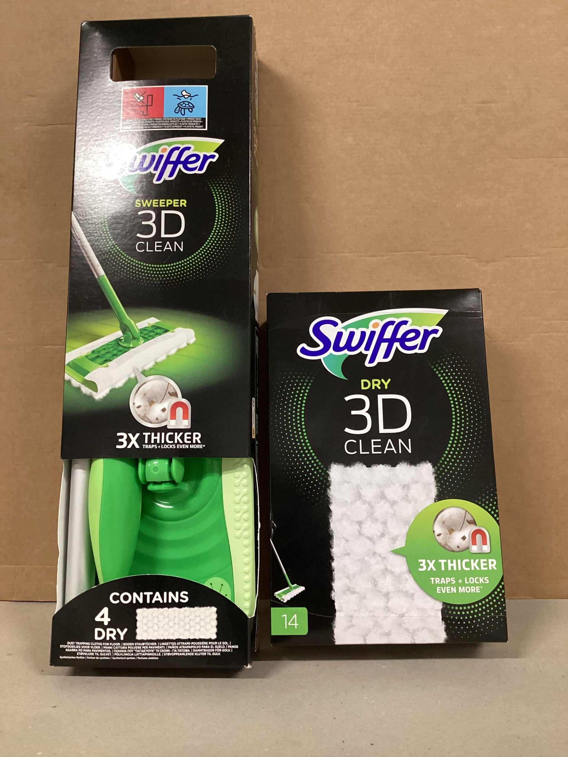 Ensemble balai Swiffer 3D le nouveau + 1 recharge 14 pièces