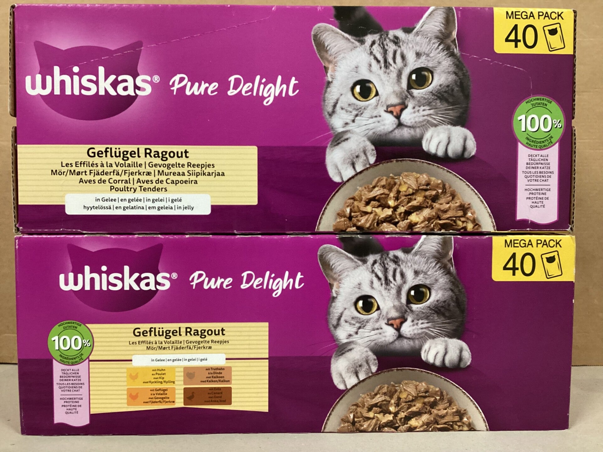 Whiskas en gelée boîte 40 sachets 85g Pure Delight