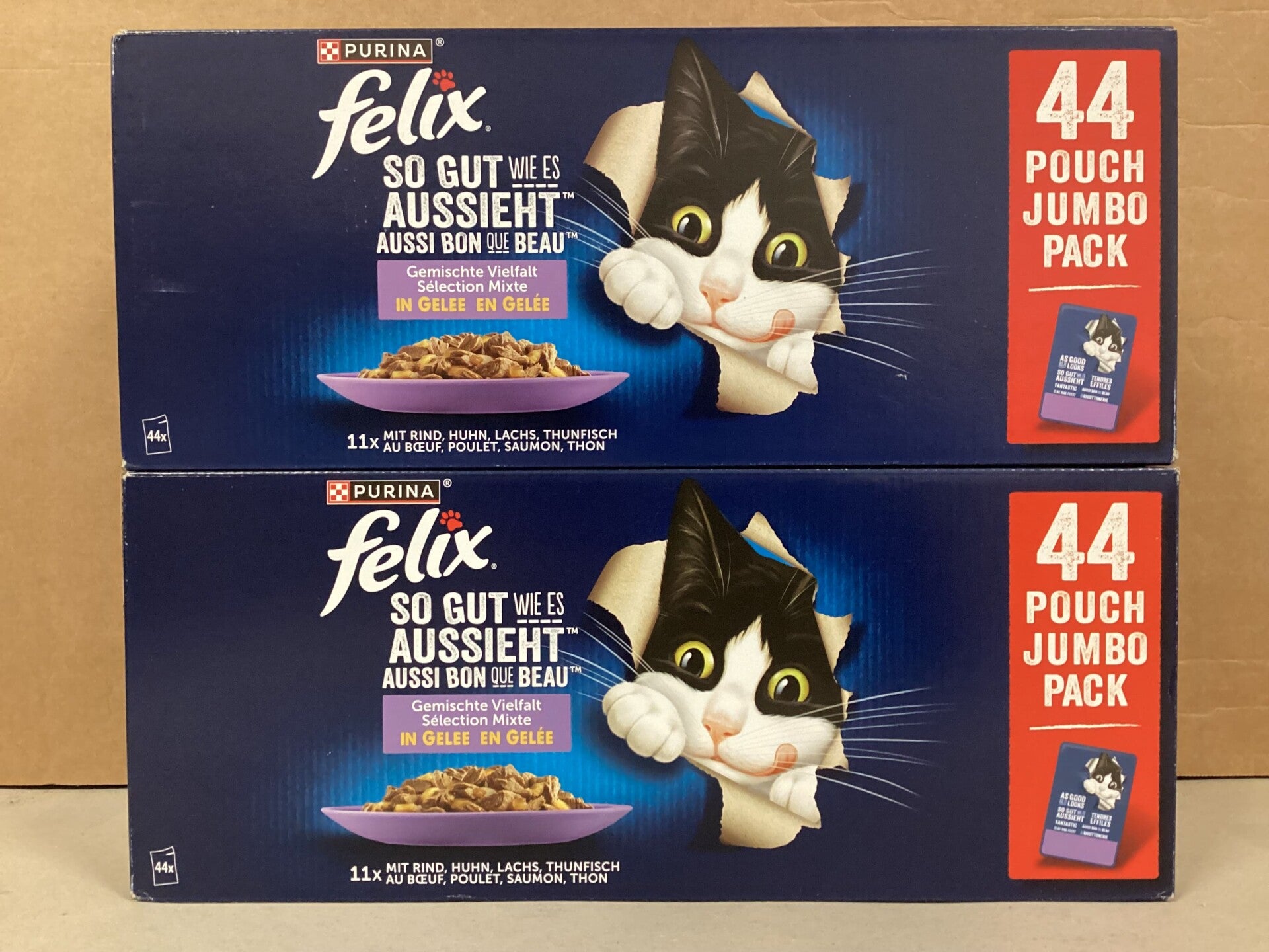 Félix gelée mixte 4 gouts boite 44 sachets de 85g