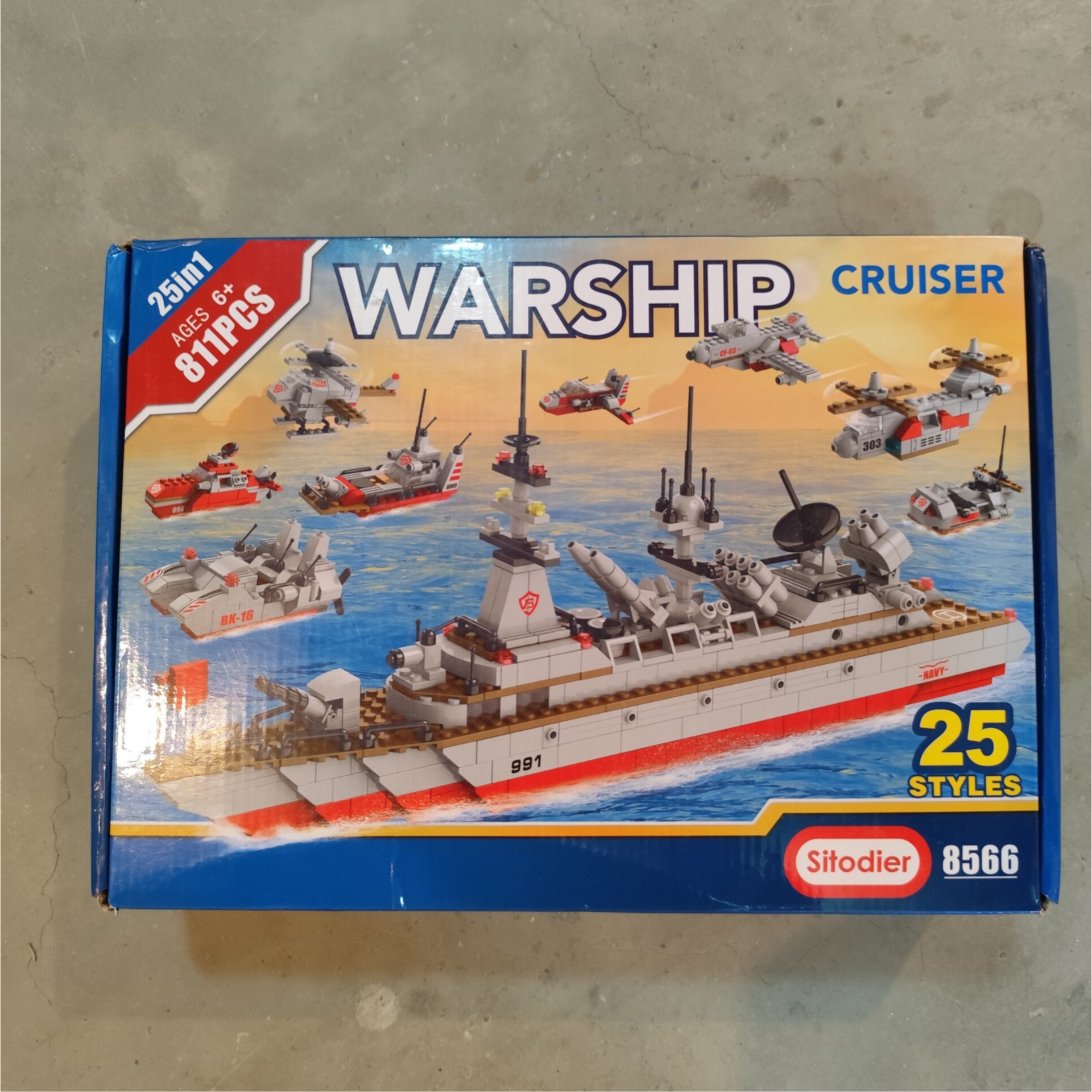 Kampfschiff blocksteine