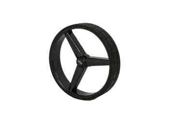 Carbon wiel compleet (grote rechte dikke spaken, Carbon look)