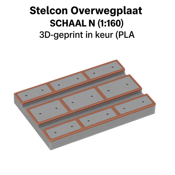 N-spoor (1:160) Stelcon Overwegplaten – 3D Geprint
