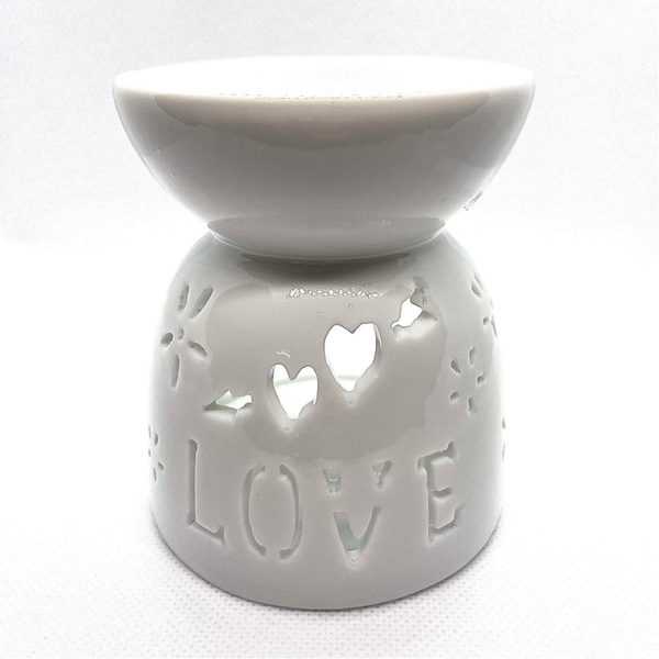 Bougeoir blanc en céramique