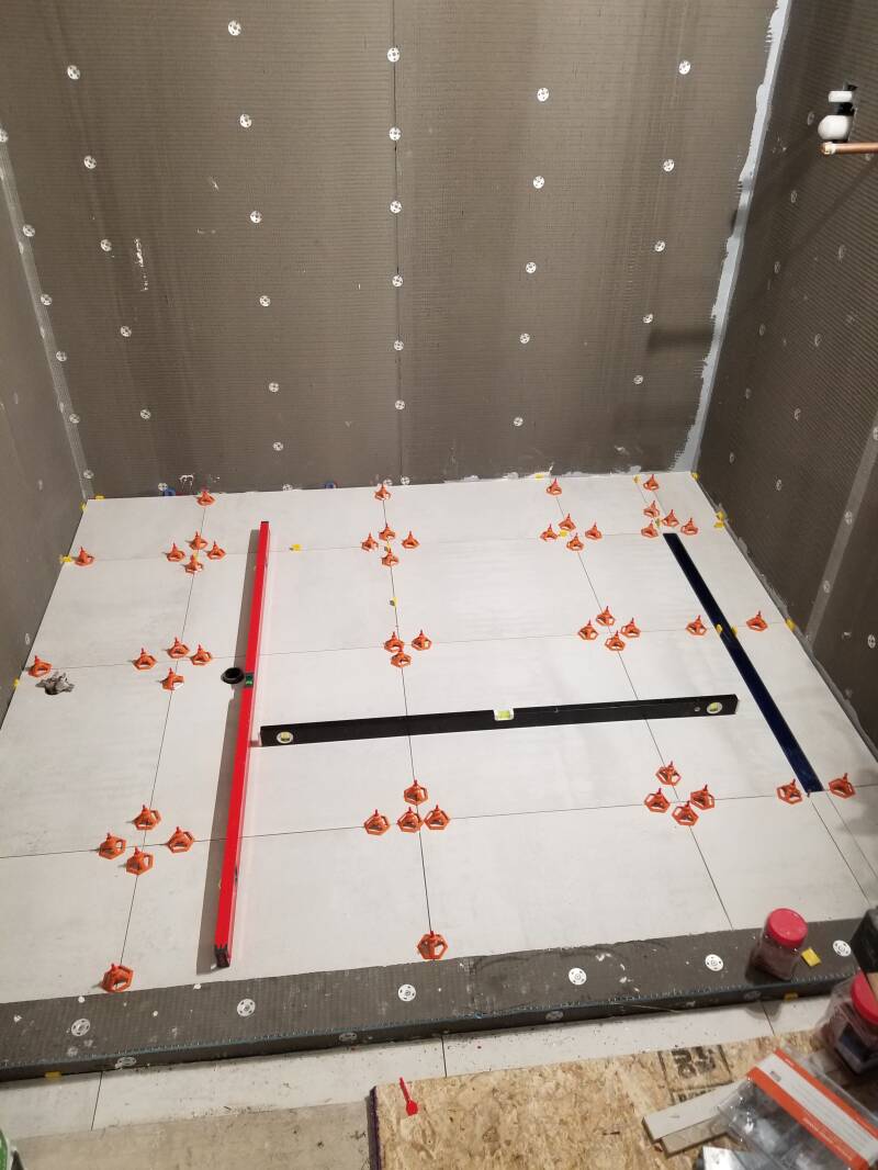 Floor Tile installation by S