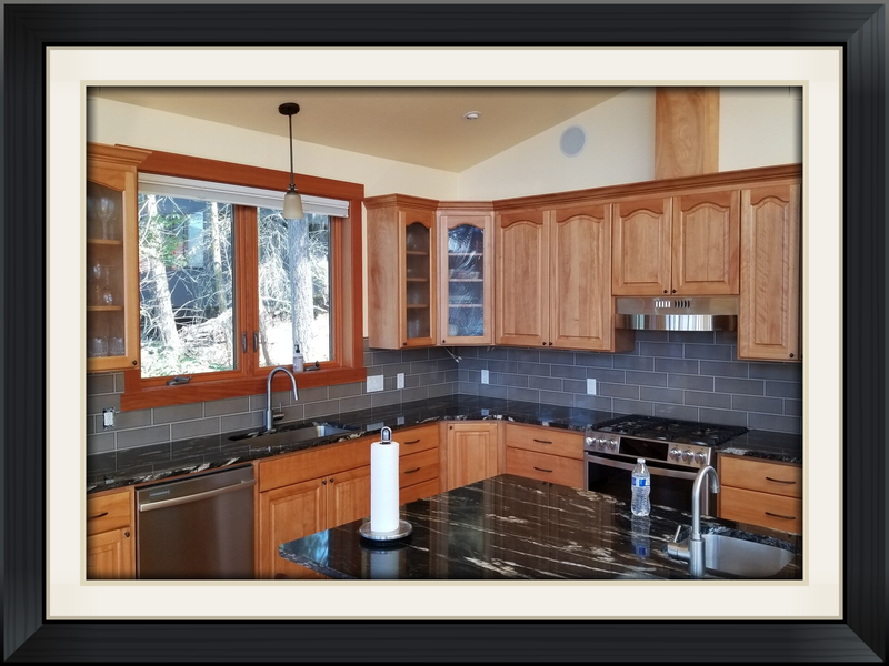 Finished Kitchen tile installation by san juan tile llc friday harbor WA