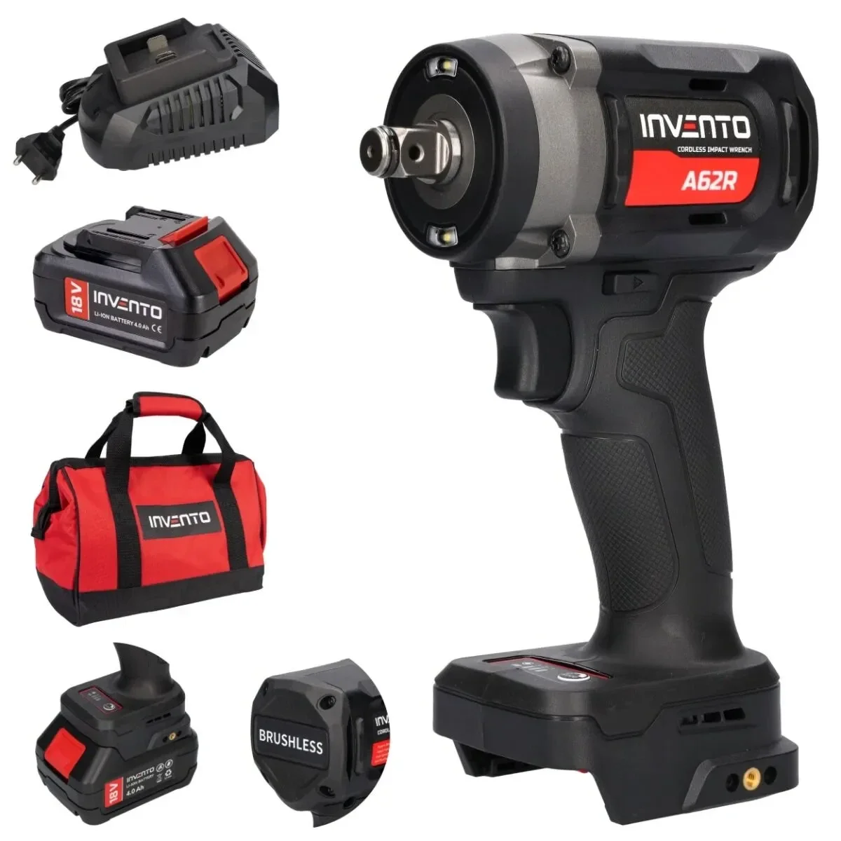 Clé à chocs sans fil 1/2″ INVENTO A62R  680 Nm