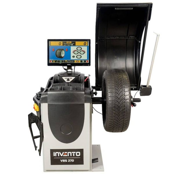 Équilibreuse de roues automatique 28″ INVENTO VBS 270 – Laser, LED, frein, écran LCD